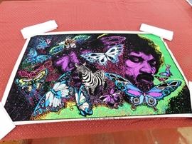 Vintage Little Wings Blacklight Poster(Jimi Hendrix)