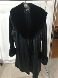 fur & leather coat (large)