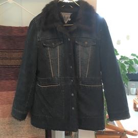 fur & denim jacket (large)