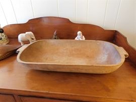 Antique Wooden Dough Bowl