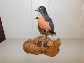 Carved C.S. Heath Wooden Bird