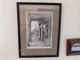 Signed Etching
