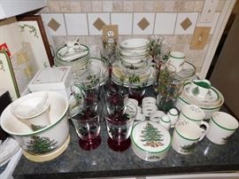 Spode Christmas China and Glasses