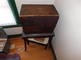 Old Document Box on Stand 
