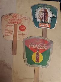 Old Coca Cola Advertising Fans