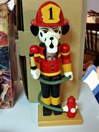 Firemen/Dalmation Themed Wooden Nutcracker