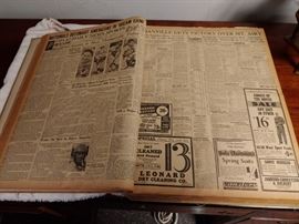 1938 Greensboro Newspaper Bound in Book