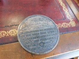 1928 Pilot Life Insurance 25th Anniversary Medallion  