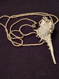 Seashell Pendant and Necklace