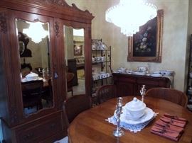 Antique cherry armoire