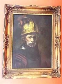 Original oil of soldier