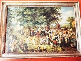 Oil painting, big picnic in the park?