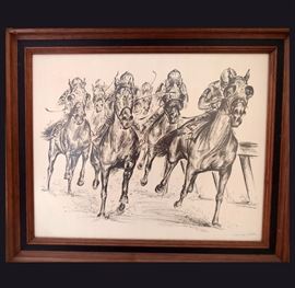 Very Nice Horse Racing Framed Print Marilyn Privitere