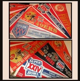 A Good Selection of Super Bowl Pennants/Banners in Great Condition  