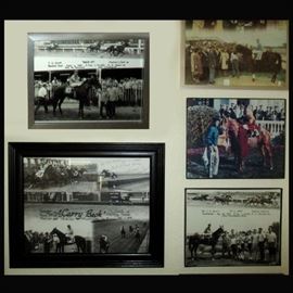 Howard Grant Signed Photo with a Win with Carry Back-Kentucky Derby and Preakness Stakes Winner and  Lots of Photos of Herbie Clark's Horse Racing Wins 