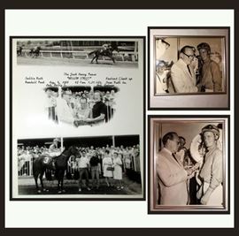 Jack Benny and Herbie Clark; Herbie road Jack Benny's Horse and Won, then Jack decided to reenact Norman Rockwell's famous Painting "Weighing In" with Herbie 