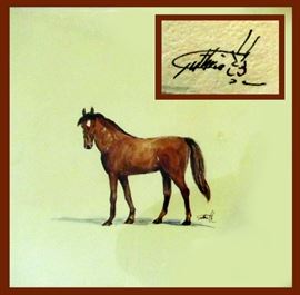 Lovely Little Signed Watercolor 