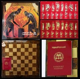 Gorgeous Manopoulos Chess Set, Like New in Box