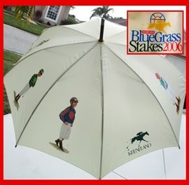 Toyota Blue Grass Stakes Umbrella with Jockeys