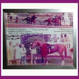 Ron Turcotte with the Great Secretariat Signed Photograph with Owner Penny Tweedy