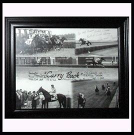Signed Howard Grant Photo with Carry Back-Winner of the Kentucky Derby and the Preakness Stakes
