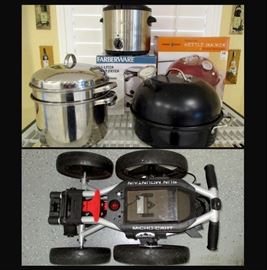 Nordic Little Stove Top Smoker, Farberware Deep Fryer and Sun Mountain Microcart Golf Cart 