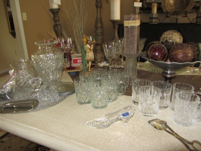 WATERFORD VASES AND CANDLESTICKS