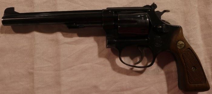 .22 long barrel pistol by Smith and Wesson