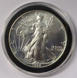 1992 Silver Eagle Dollar 