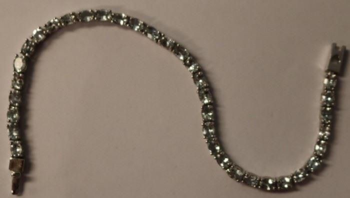 Sterling silver gemstone bracelet