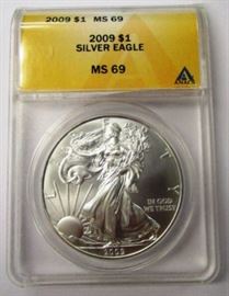 2009 MS69 silver eagle
