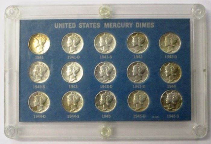 Higher grade Mercury dime collection