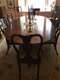 Large dining table w/ 6 chairs Fine quality Henkel Harris?