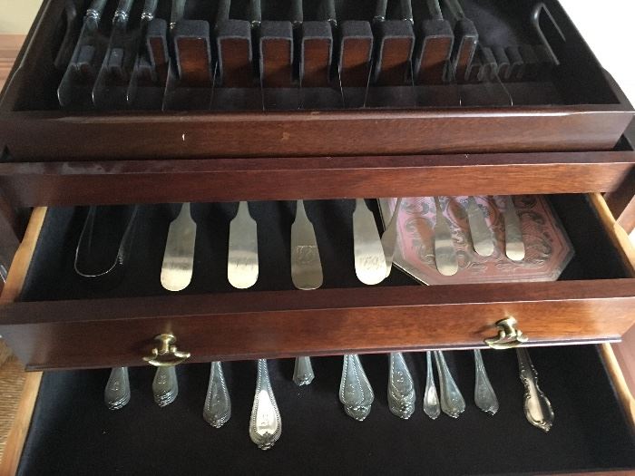 Coin silver and Sterling Silver Flatware Set