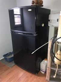 Nice black Refrigerator - freezer up top