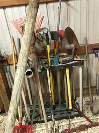 long handled tools with stand