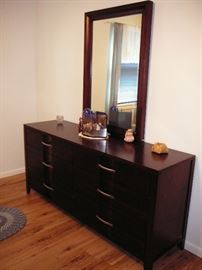 Nice Modern Brown Dresser and mirror 