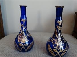 Cobalt Blue Barber Bottles