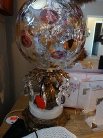 Crystal Czech optic polka dot lamp