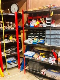 Hand tools , supplies and shelving