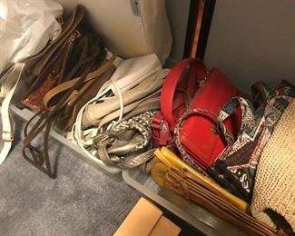 • Vintage and Designer purses/handbags including Le Sportsac, Doony Burke, vintage box purses, studio 54 disco style purses from the 1970s