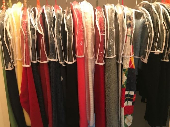 • A FULL BEDROOM with Walk in Closet of vintage clothing and designer clothing, shoes and handbags. Some Designer Brands include: St. John, Escada, Burberry’s, LA Gear (80’s), Ralph Lauren, Bill Blass, Lilly Pulzar, Saks 5th Ave, London Fog, etc…