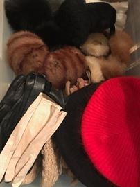 vintage hats and gloves