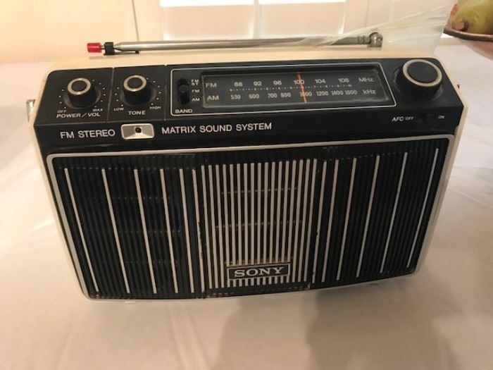 vintage record player, Sony cassette player,