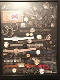 • Sterling, Designer and Costume Jewelry, vintage watches
