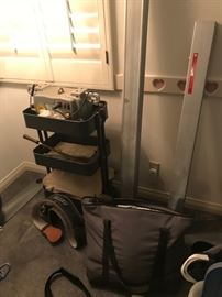 • Entire Room of state-of-the-art Handicap equipment including a $3000.00 M300 Permobil leather motorized wheelchair, new wheelchairs, bathroom wheelchair, home batching and bed devices for handicap, blood pressure machine, home medical devices and equipment