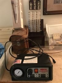 • Entire Room of state-of-the-art Handicap equipment including a $3000.00 M300 Permobil leather motorized wheelchair, new wheelchairs, bathroom wheelchair, home batching and bed devices for handicap, blood pressure machine, home medical devices and equipment