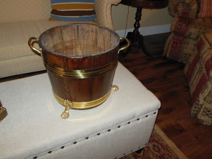 Beautiful Brass Footed Container