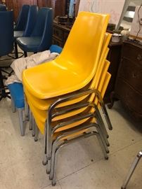 Krueger Mid Century modern fiberglass shell chairs