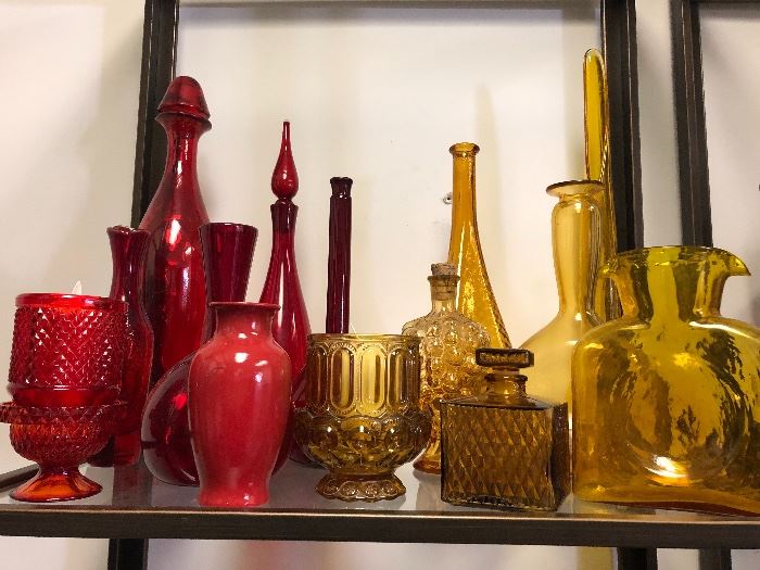 Red and Amber glassware